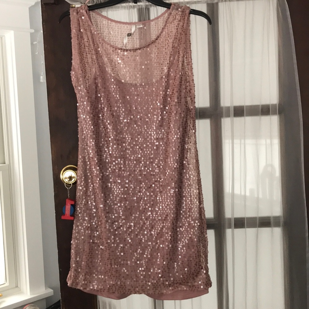 Sequin sheath dress mauve - dusty rose